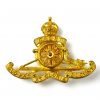 Royal Artillery Cadets (Moving Wheel) King's Crown Cap Badge, Gilding Metal Restrike