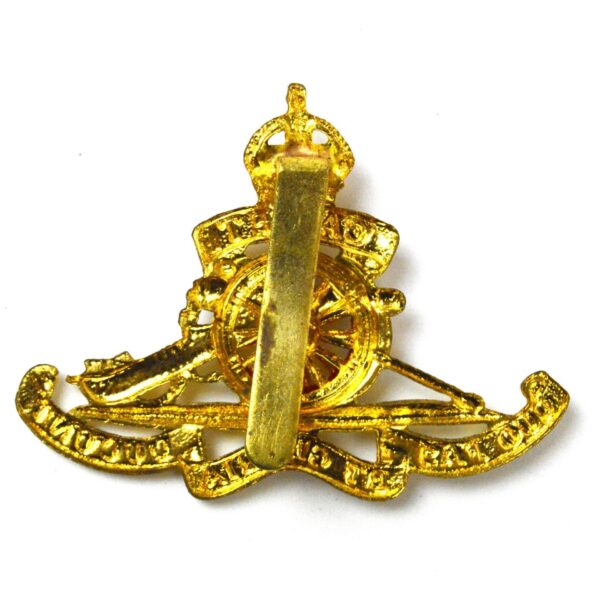 Royal Artillery Cadets (Moving Wheel) King's Crown Cap Badge, Gilding Metal Restrike - Image 2