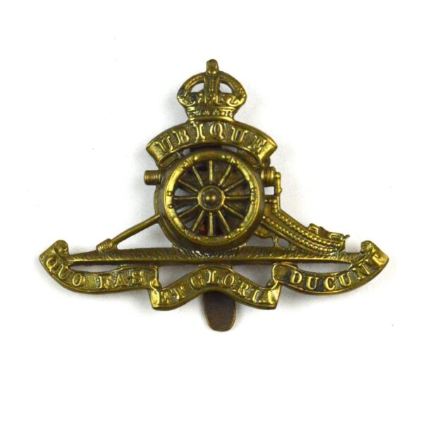 Royal Artillery (Moving Wheel Pattern) Cap Badge, Original, King's Crown