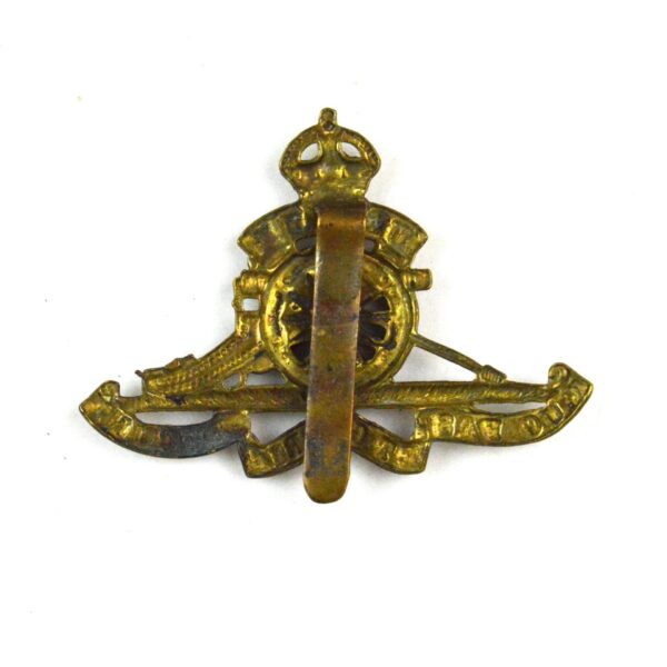 Royal Artillery (Moving Wheel Pattern) Cap Badge, Original, King's Crown - Image 2