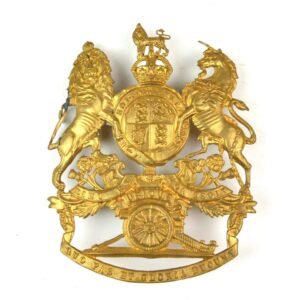Royal Artillery King's Crown Helmet Plate, Original