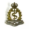 Royal Canadian Army Medical Corps Queens Crown Cap Badge, Repaired