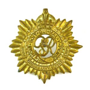 Royal Canadian Army Service Corps (RCASC) GRVI Cap Badge, Original