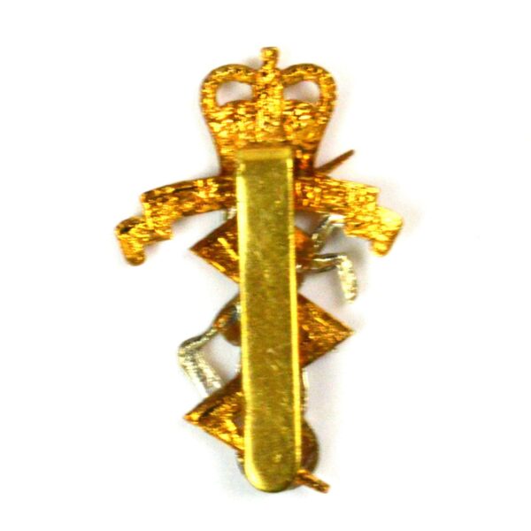 Royal Electrical and Mechanical Engineers Queen's Crown Bimetal Cap Badge, Restrike - Image 2