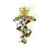 Royal Electrical & Mechanical Engineers Anodised Queen's Crown Cap Badge