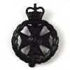 Royal Green Jackets Black Anodised Cap Badge, Queen's Crown