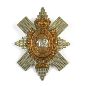 Restrike Royal Highlanders (Black Watch) Sergeant's Bimetal QVC Glengarry Badge