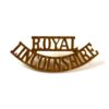 Royal Lincolnshire Regiment (ROYAL/LINCOLNSHIRE) (1946-1960 Pattern) Brass Shoulder Title