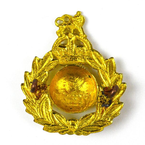 Royal Marines Gilding Metal Cap Badge, King's Crown Original - Image 2