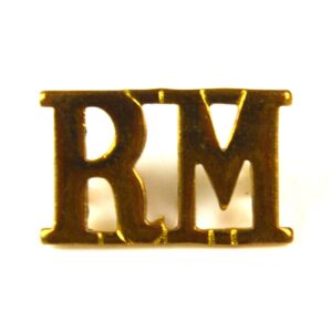 Royal Marines (RM) (Large Pattern) Brass Shoulder Title