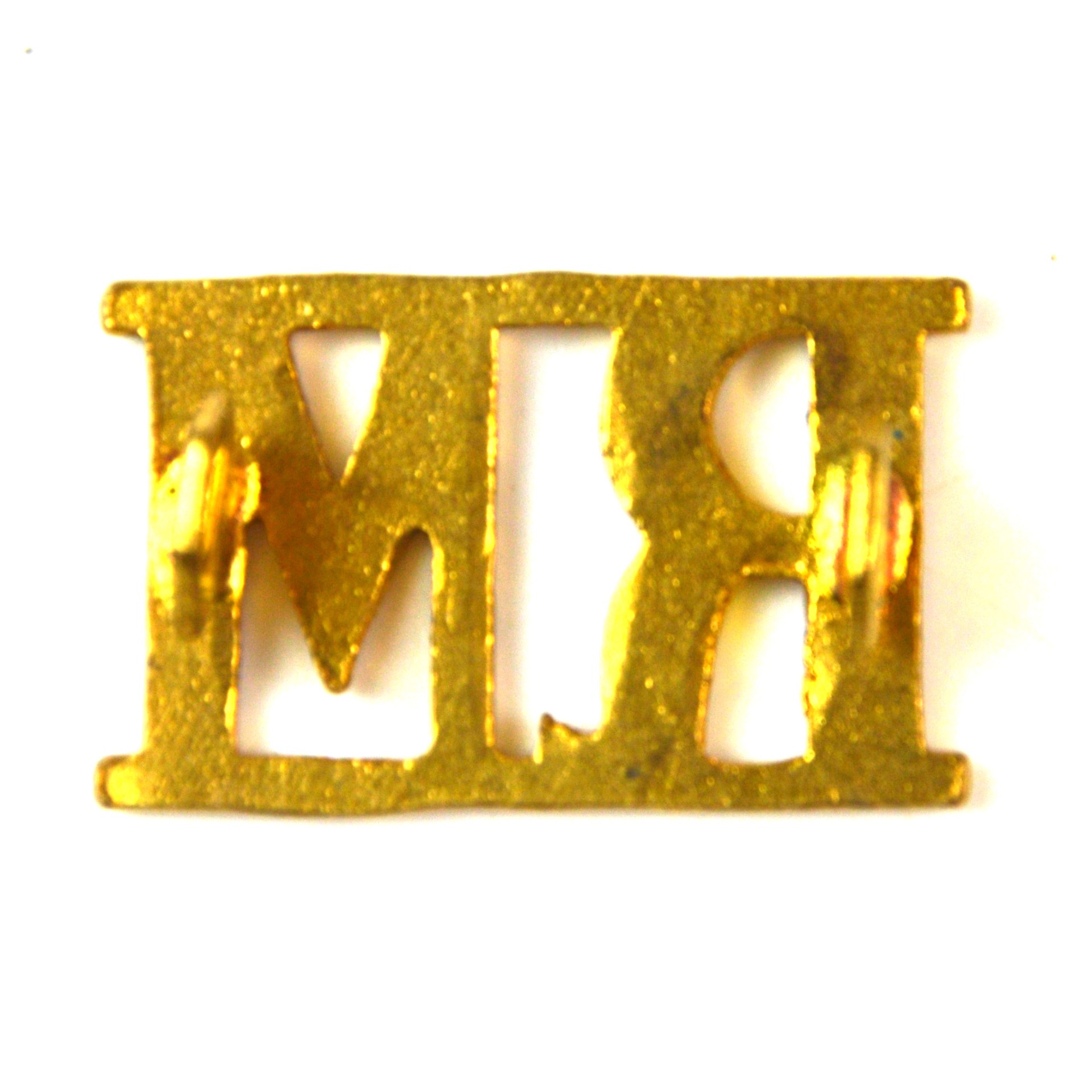 Royal Marines (RM) (Large Pattern) Brass Shoulder Title - Image 2