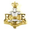 Royal Monmouthshire Royal Engineers (Militia) Anodised Cap Badge (Queen's Crown) – Original