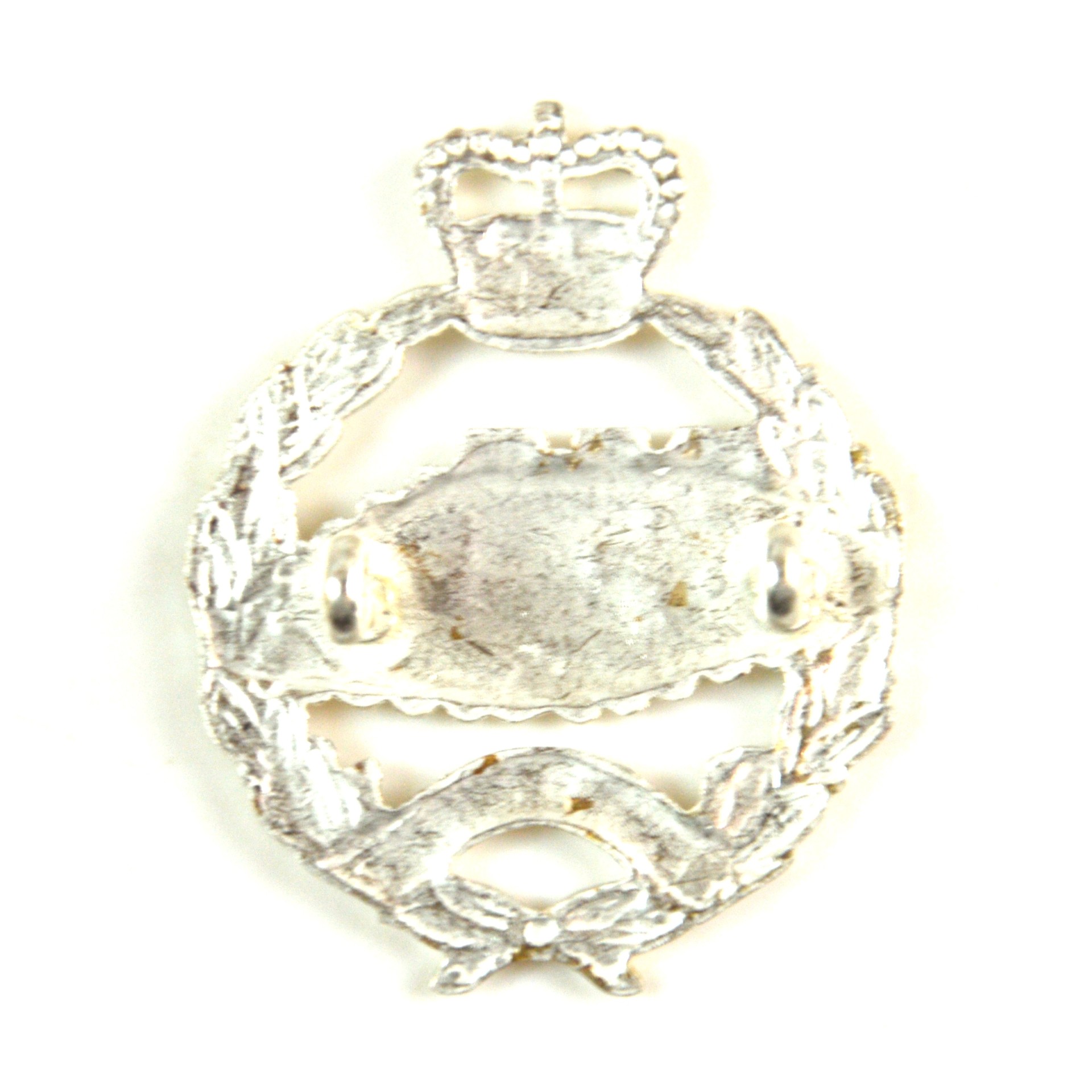 Royal Tank Regiment (RTR) (1953-2022 Pattern) Officer's Silver Plate Cap Badge, Queen's Crown - Image 2