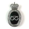 Staffordshire County Police Chrome and Enamel Helmet Plate, Queen's Crown