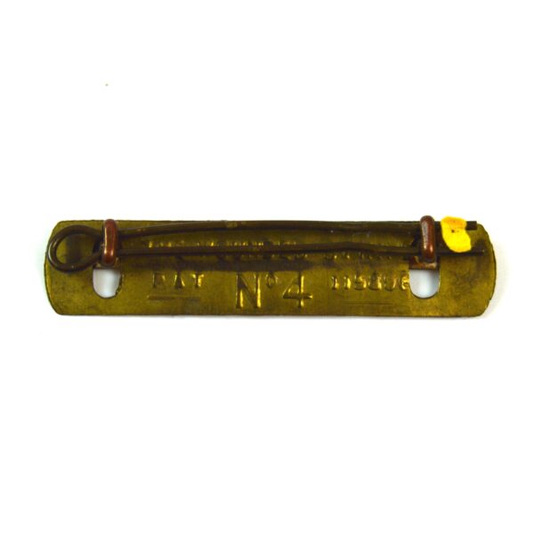 WW1 Brass Wound Stripe No. 4 on Backing Plate - Image 2