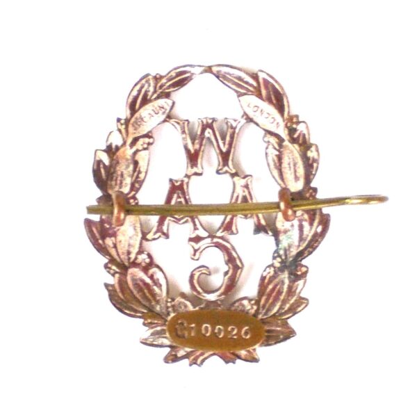 Women's Auxiliary Army Corps Cap Badge with Numbered Plaque - Image 2
