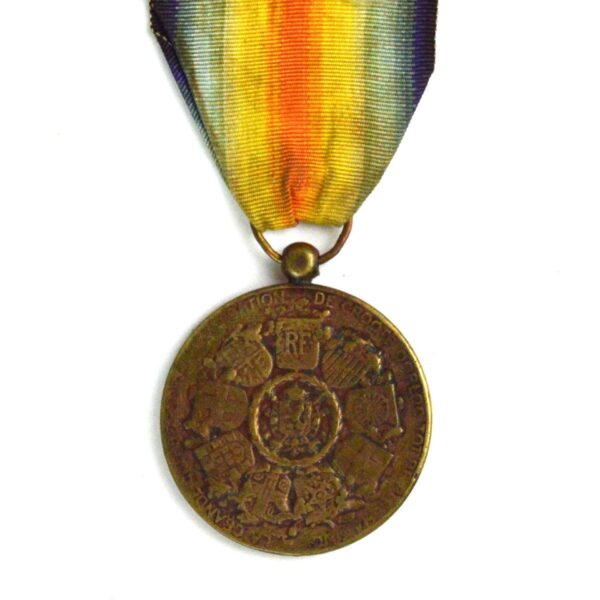 Belgian Allied Victory Medal (Medaille de la Victoire 1918) Full-Size Medal, Original - Image 2
