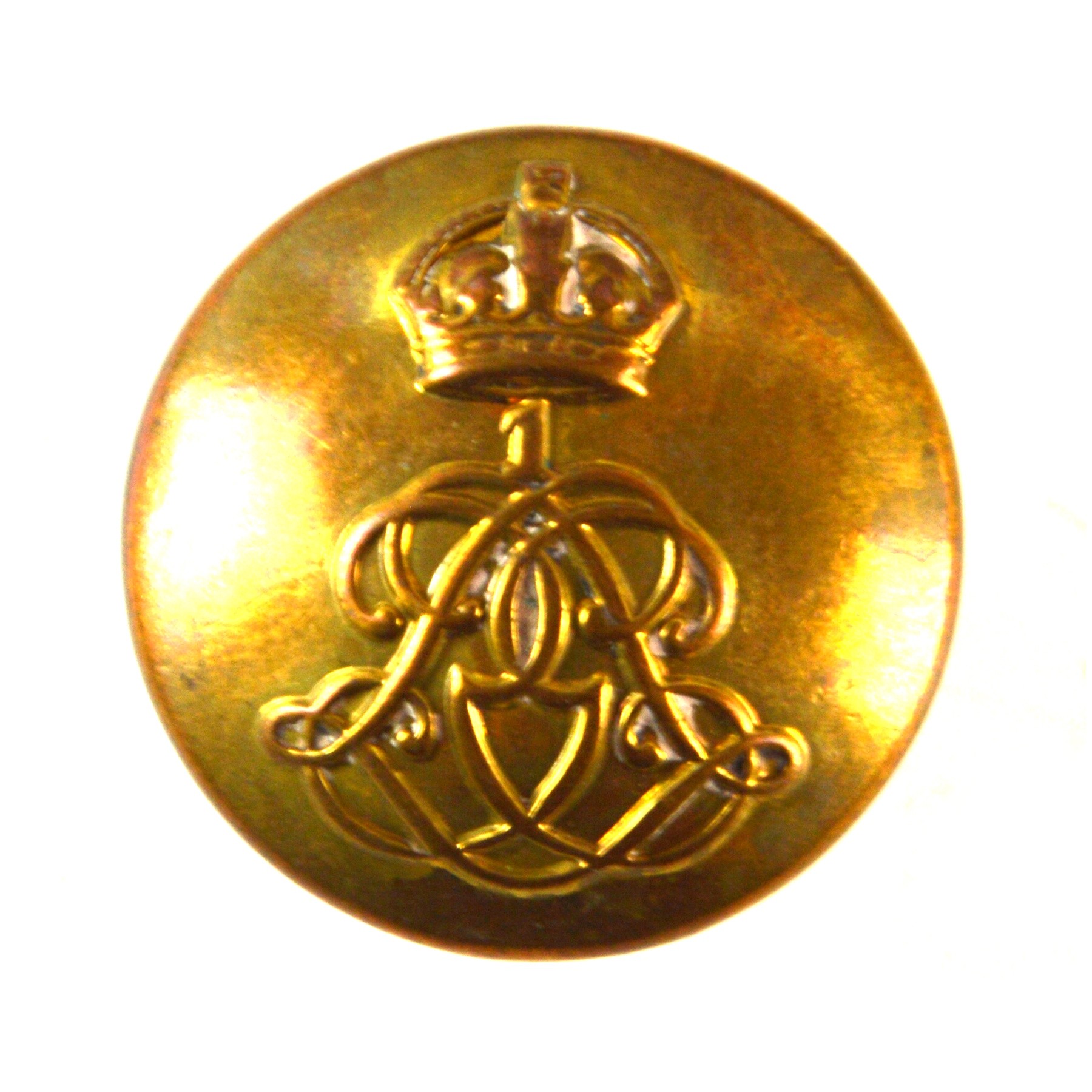 1st Life Guards Officer Button (King's Crown, 1901-1922 Pattern) - 27mm