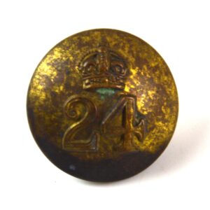 24th Punjabis (1901-1922 Pattern) Officer's Tunic Button, King's Crown (25mm)