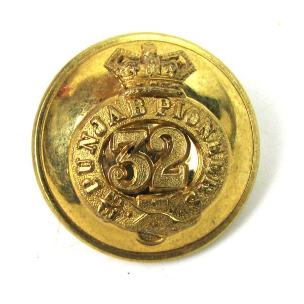 Victorian 32nd Sikh Pioneers Officer's Button (25mm)