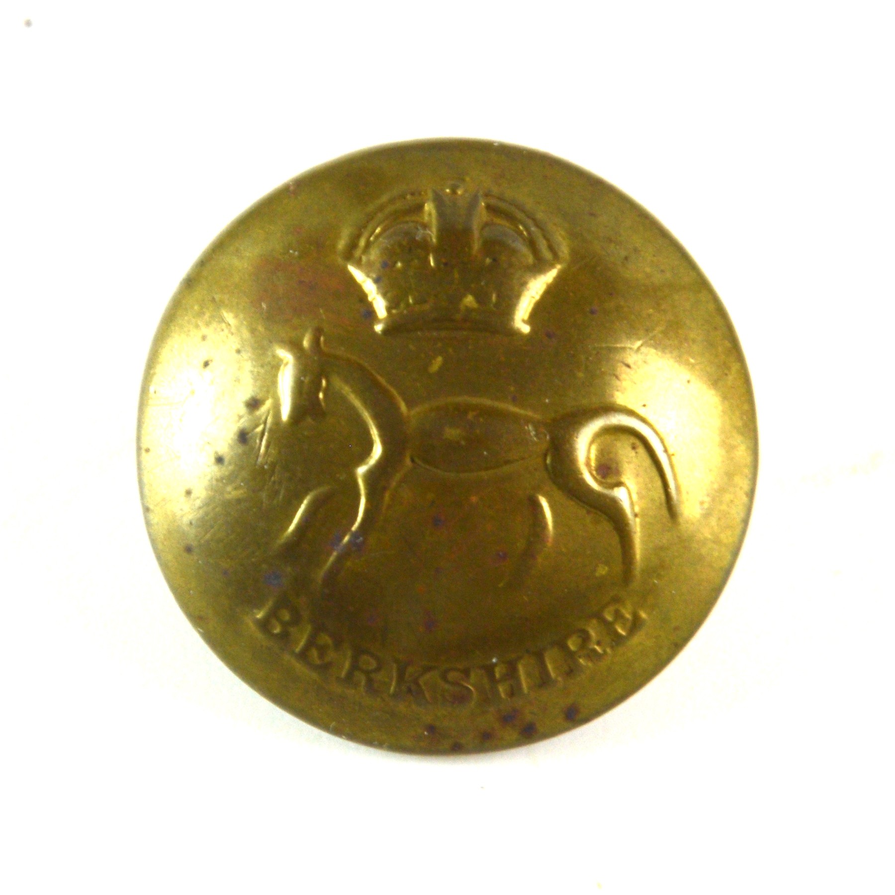 Berkshire Yeomanry Brass Button (King's Crown) - 25mm