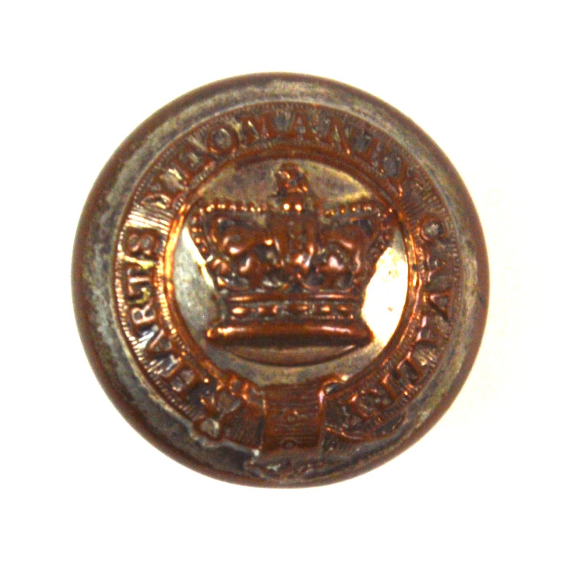 Hertfordshire Yeomanry Cavalry (Harts) Officer's Silver-Plate Button (Pre-1901 Pattern) - 19mm