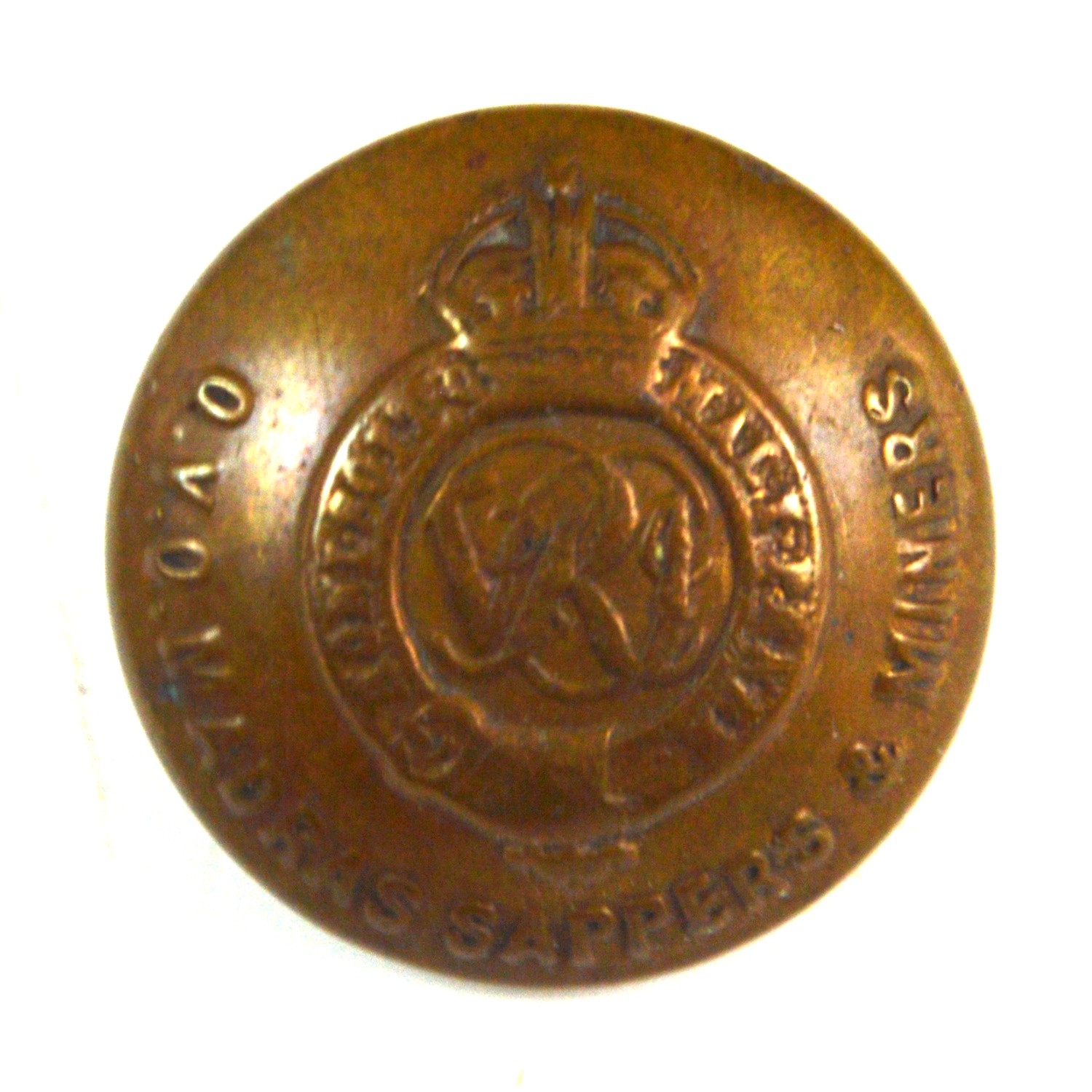 Queen Victoria's Own Madras Sappers and Miners Brass Button (1923-1932 Pattern) - 25mm