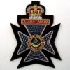 The King's Royal Rifle Corps bullion wire embroidered blazer badge.