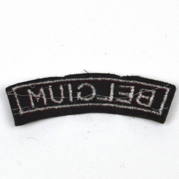 Belgium Embroided Shoulder Title, Red on Khaki - Image 2