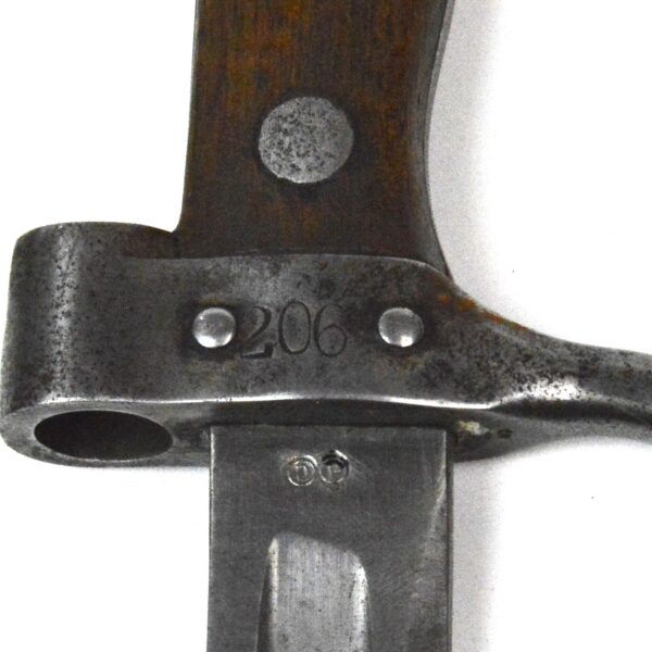 French M1892 Mannlicher-Berthier Artillery Carbine Bayonet in scabbard. - Image 4
