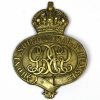 Original Grenadier Guards Valise Badge, GRV, Gilding Metal