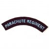Parachute Regiment Embroidered Shoulder Title, Light Blue on Maroon