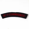No.7 Commando Cloth Shoulder Title, Red on Navy Blue