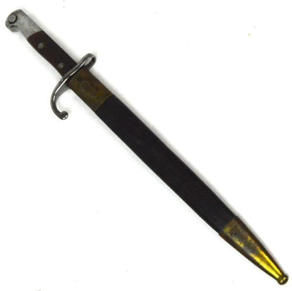 Brazilian Model 1908/34 Mauser Bayonet, Brass Mounted Leather Scabbard - Image 3