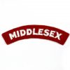 Middlesex Cloth Shoulder Title (White on Red)