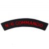 6 Commando Embroidered Shoulder Title (Red on Navy Blue)