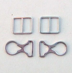 Pickelhaube Chin Strap Mounts Only - Nickel - Set of 4