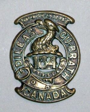 134th INFANTRY BATTALLION '48th HIGHLANDERS' colla