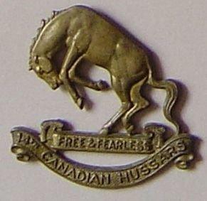 14th CANADIAN HUSSARS g/m OR.s cap badge