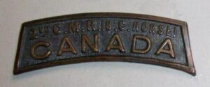 2nd C.M.R. (B.C.HORSE) CANADA  bz shoulder title