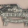 45 CAVALRY nickel plated cap badge