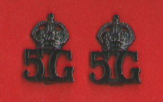 5GR 'King's Crown' black - pair