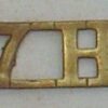 7.H - 7th Hussars brass shoulder title