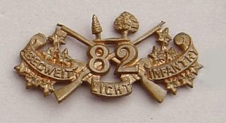 82nd ABEGWEIT LIGHT INFANTRY collar dog g/m