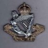 KING'S ROYAL IRISH HUSSARS KC bi-metal Cap Badge re-strike