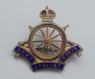 ARMY CYCLIST CORPS KC gilt and enamel