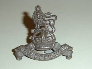 ARMY PAY CORPS KC O.S.D. Bronze Cap badge