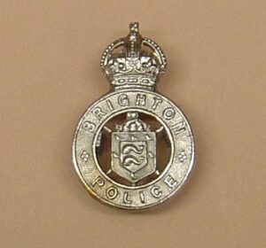 BRIGHTON POLICE KC, nickle plated Shield