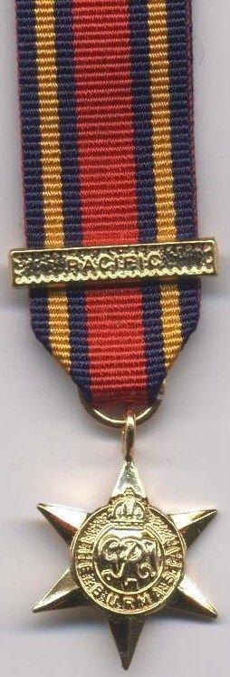 BURMA STAR clasp - PACIFIC new