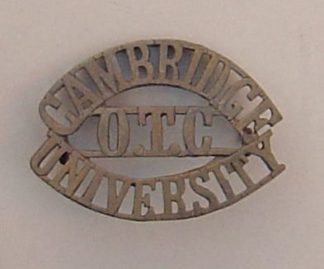 CAMBRIDGE UNIVERSITY O.T.C. brass shoulder title